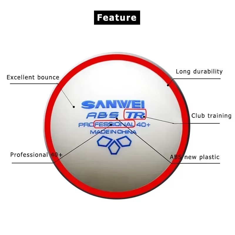 50/100pcs SANWEI TR 3 Star Tab - Table Tennis Olympics review and price